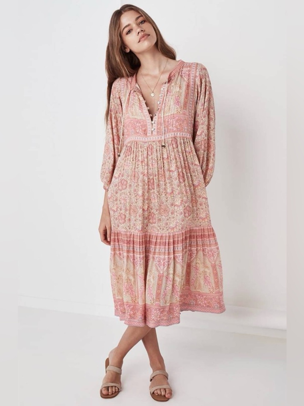 Spell & The Gypsy Collective Poinciana Gown in Cotton Candy, Size XS